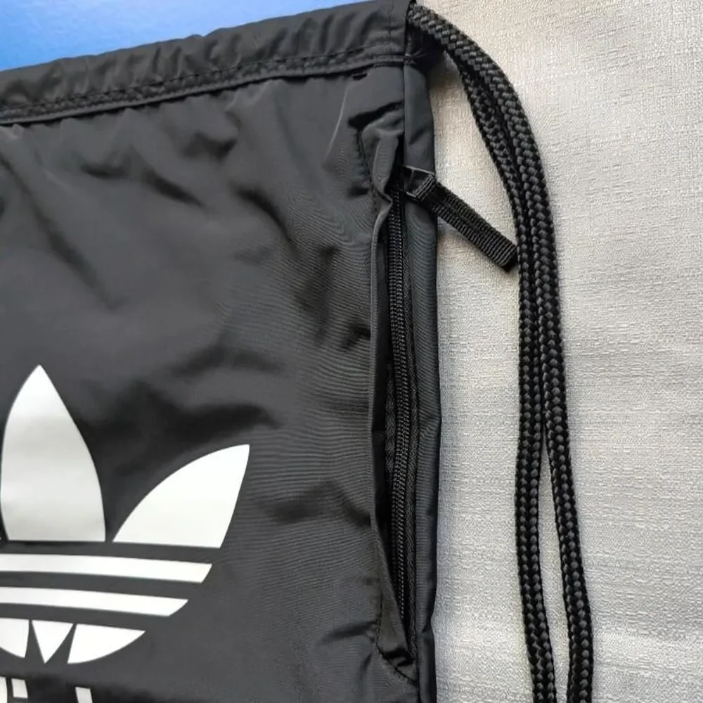 Adidas Black and White Drawstring Backpack NEW!